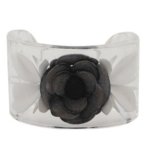 Pre-Loved Chanel Lucite Camellia Cuff Bracelet